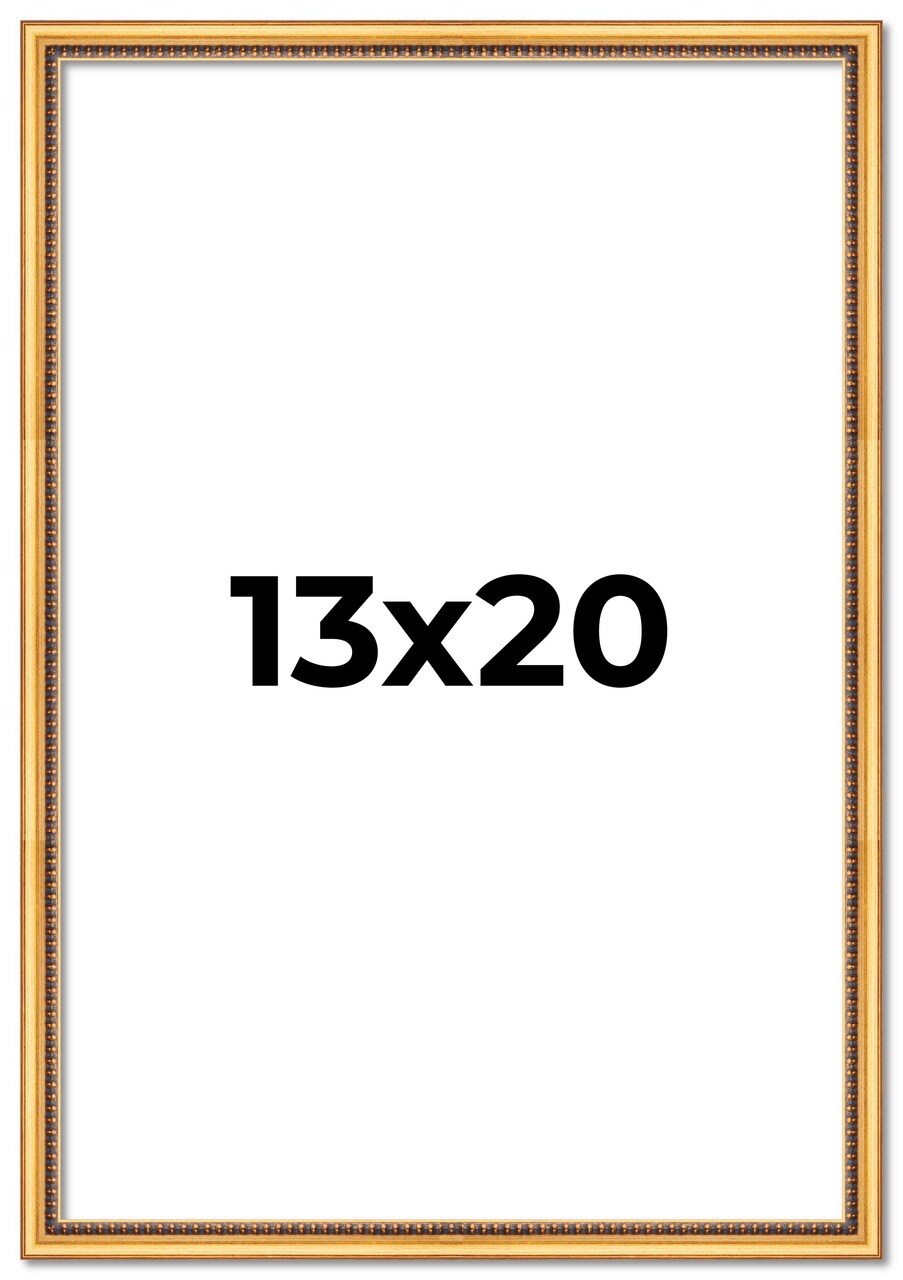 Classic Modern Gold Picture Frame - UV Acrylic, Foam Board Backing, Hanging Hardware